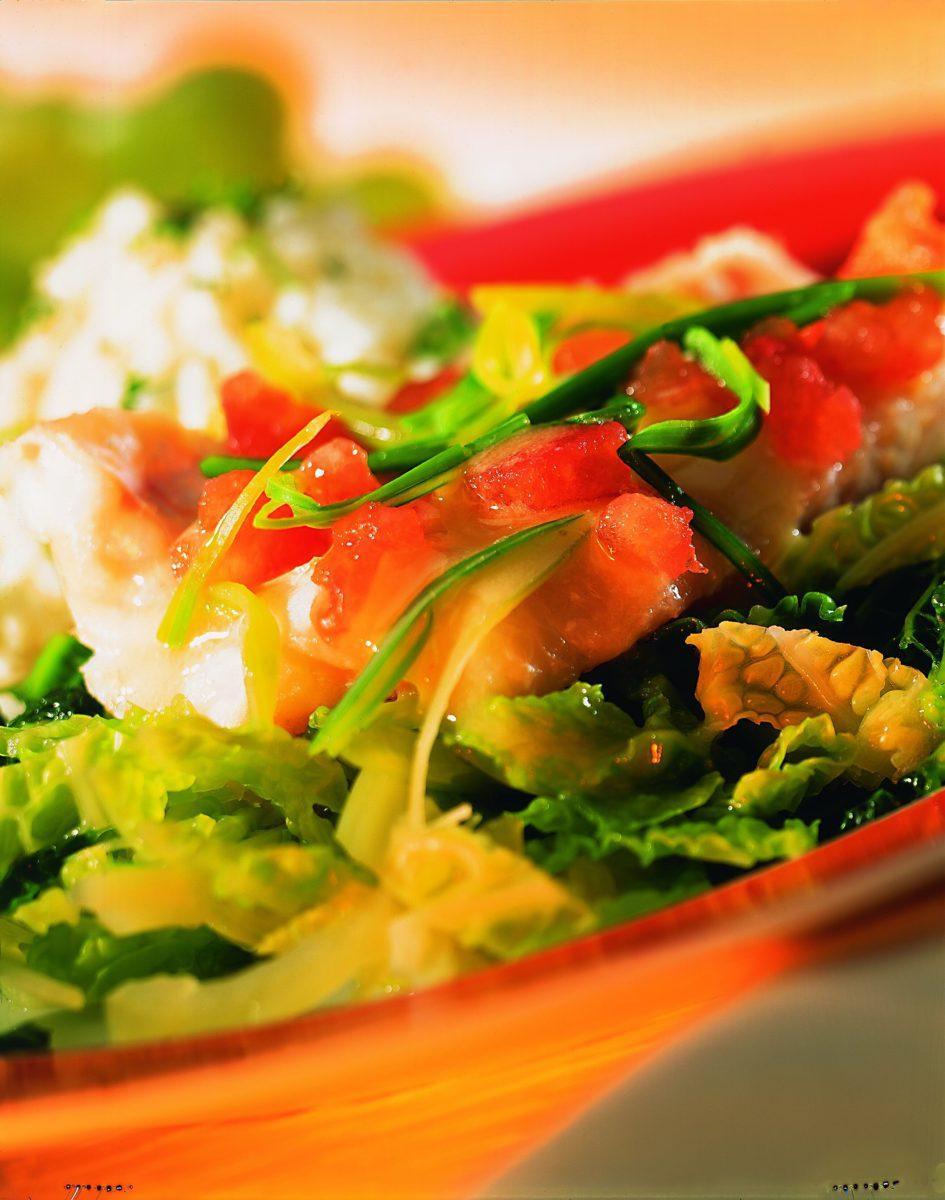 rotbarschfilet auf wirsing Rotbarschfilet auf Wirsing - BCM Diät Rezepte.at