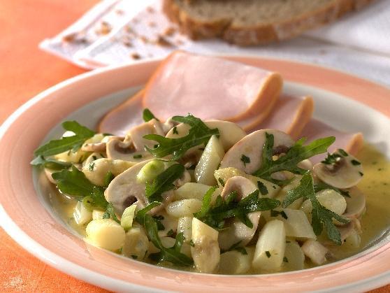50 Spargelsalat Putenschinken Spargelsalat mit Putenschinken und Bauernbrot - BCM Diät Rezepte.at