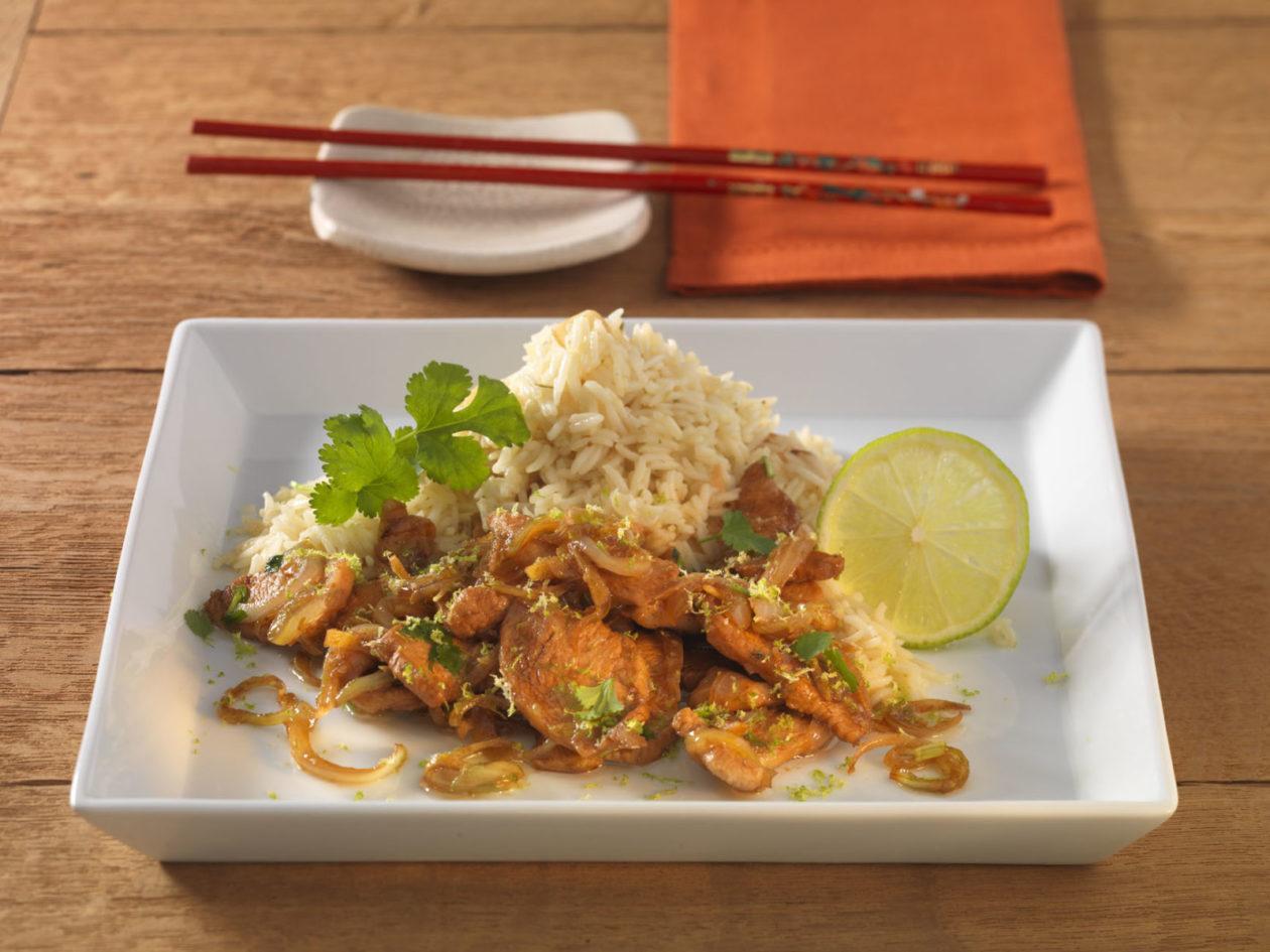 ingwer limonen huhn mit knoblauchreis Ingwer-Limonen-Huhn mit Knoblauchreis - BCM Diät Rezepte.at