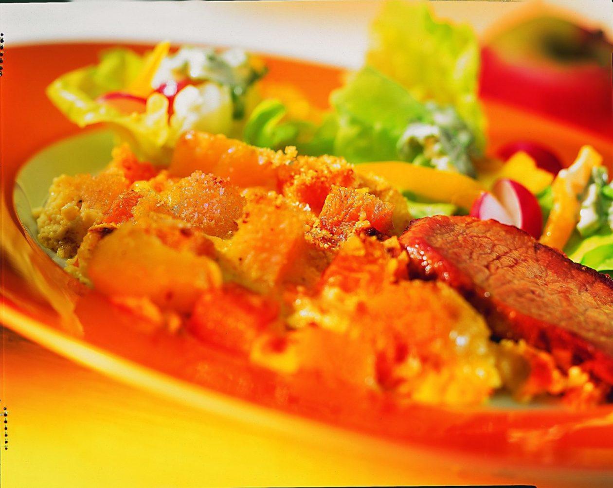 kuerbisauflauf-mit-schweineschnitzel Kürbisauflauf mit Schweineschnitzel - BCM Diät Rezepte.at