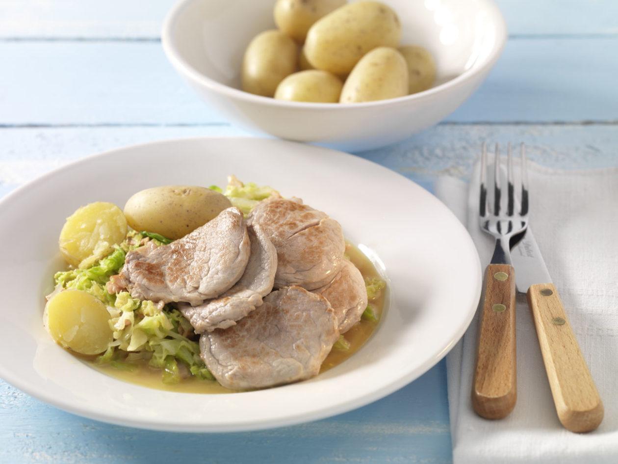 wirsing-mit-schinken-und-schweinefilet Schweinefilet mit Wirsing und Schinkenwürfeln - BCM Diät Rezepte.at