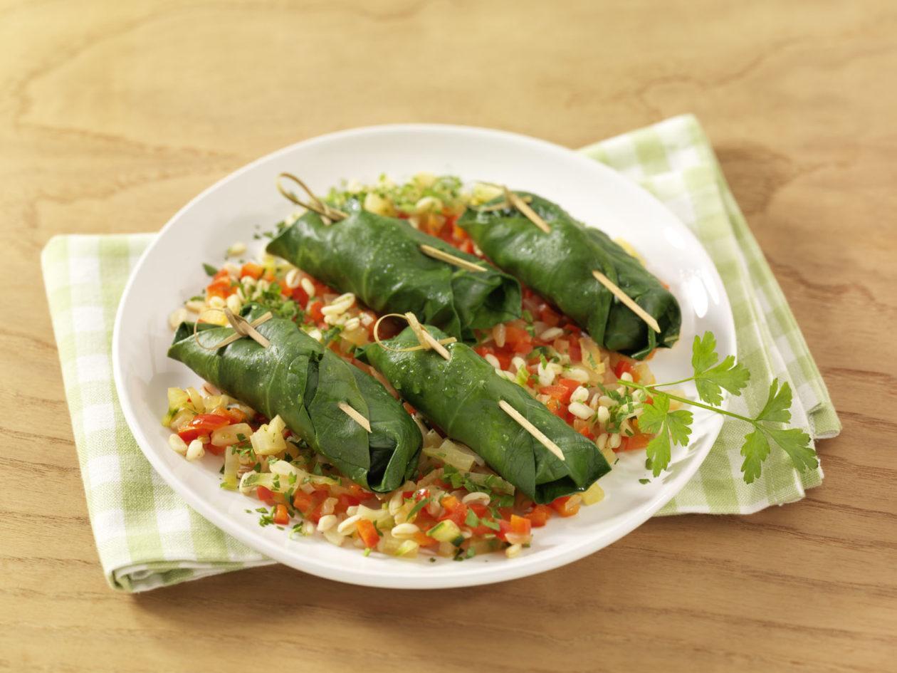 Mangoldroellchen 0002 Mangoldröllchen mit Ziegenfrischkäsefüllung - BCM Diät Rezepte.at
