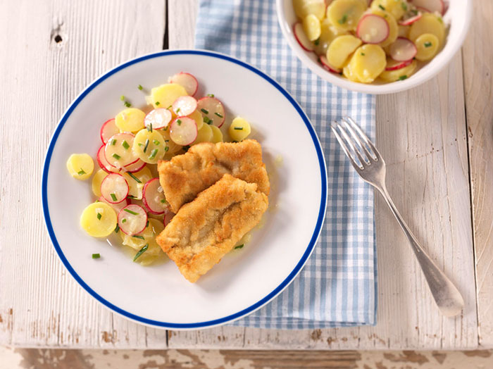 Backfisch mit Kartoffelsalat